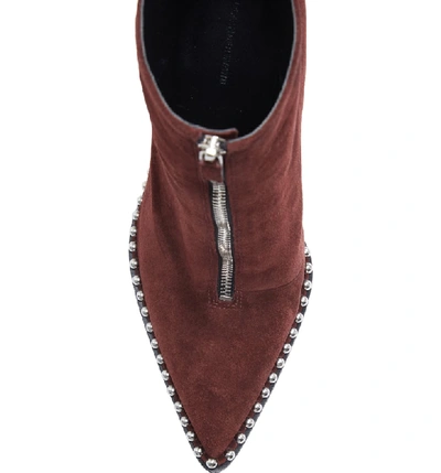 Shop Alexander Wang Eri Studded Bootie In Cranberry