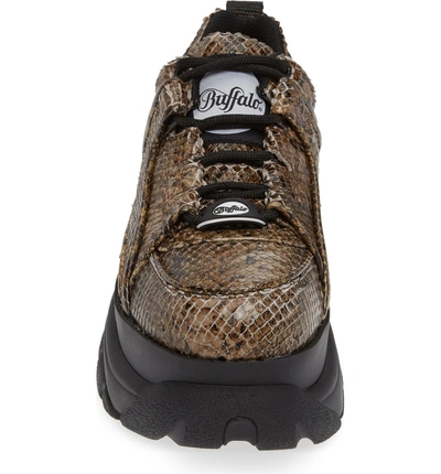 Shop Junya Watanabe X Buffalo London Python Print Platform Sneaker In Beige