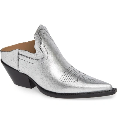 Shop Maison Margiela Vegas Western Mule In Silver