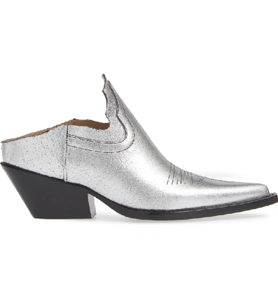 Shop Maison Margiela Vegas Western Mule In Silver