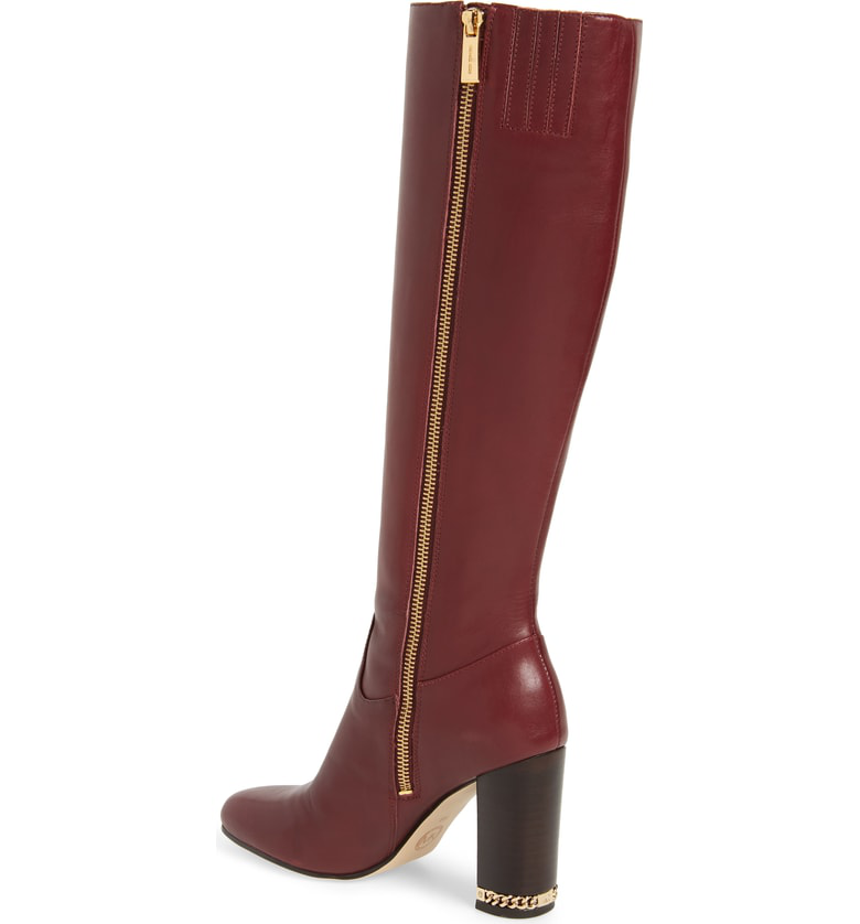 michael kors walker boots oxblood