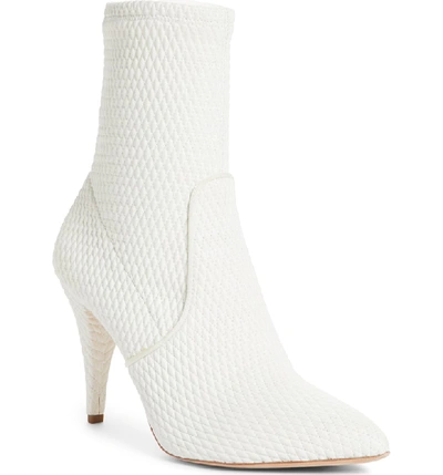 Shop Alice And Olivia Hedde Pointy Toe Bootie In White