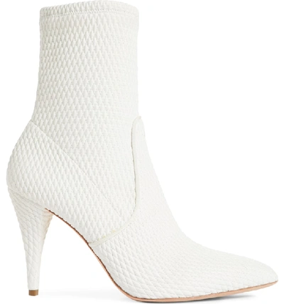 Shop Alice And Olivia Hedde Pointy Toe Bootie In White