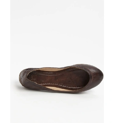 Shop Frye 'carson' Ballet Flat In Dark Brown Leather