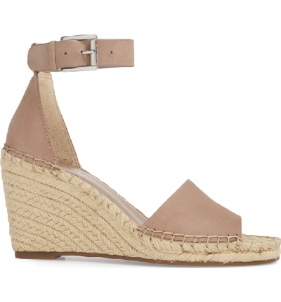 Shop Vince Camuto Leera Wedge Sandal In Dusty Mink Leather