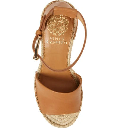 Shop Vince Camuto Leera Wedge Sandal In Tan