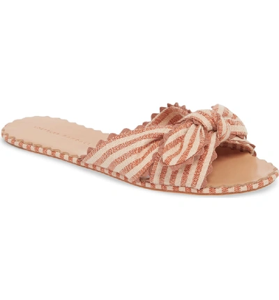 Shop Loeffler Randall Shirley Bow Slide Sandal In Brique/blush/beauty