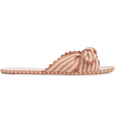 Shop Loeffler Randall Shirley Bow Slide Sandal In Brique/blush/beauty