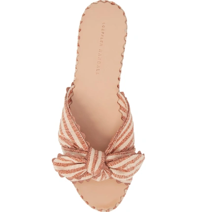 Shop Loeffler Randall Shirley Bow Slide Sandal In Brique/blush/beauty