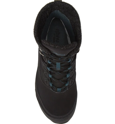 Shop Teva Sugarfrost Insulated Waterproof Boot In Black Leather