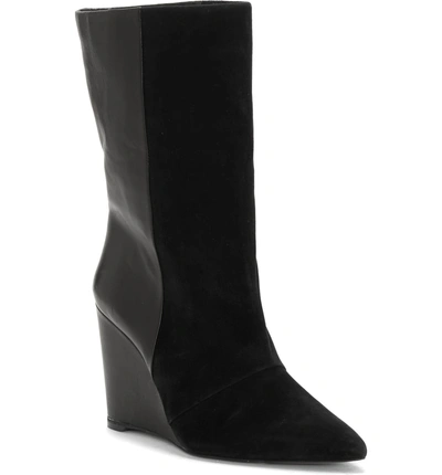 1.state Zalena Wedge Boot In Black Suede