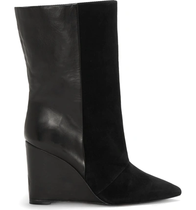 1.state Zalena Wedge Boot In Black Suede