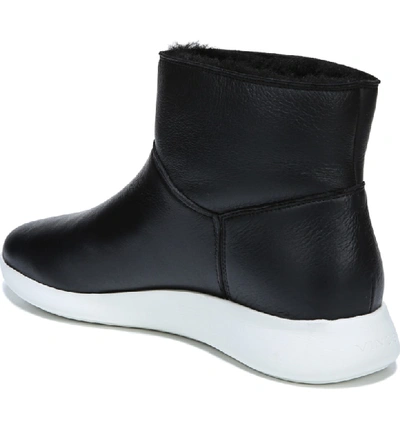 Shop Vince Adora Genuine Shearling Sneaker Boot In Black