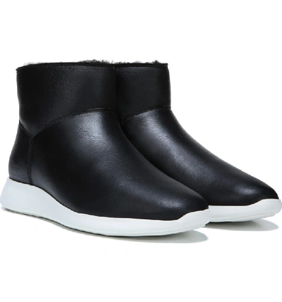 Shop Vince Adora Genuine Shearling Sneaker Boot In Black