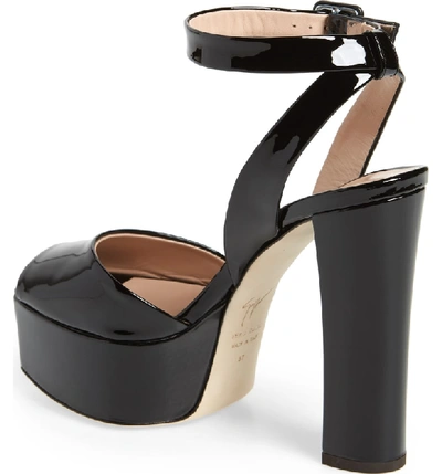 Shop Giuseppe Zanotti Lavinia Platform Sandal In Black Patent