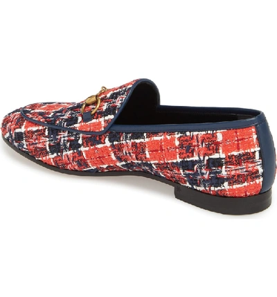 Shop Gucci New Jordaan Loafer In Red/ Blue
