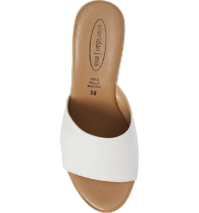 Shop Sheridan Mia Rona Wedge Sandal In White Leather