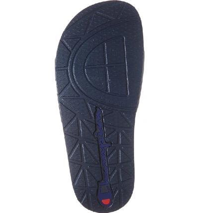 Shop Champion Slide Sandal In Navy/ Navy