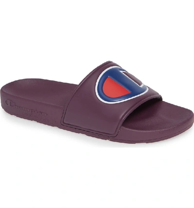 Shop Champion Slide Sandal In Berry/ Berry