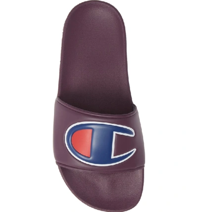 Shop Champion Slide Sandal In Berry/ Berry