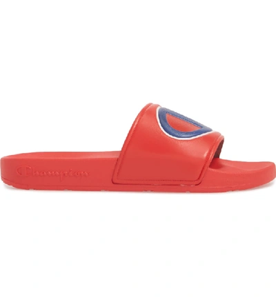 Shop Champion Slide Sandal In Red/ Red