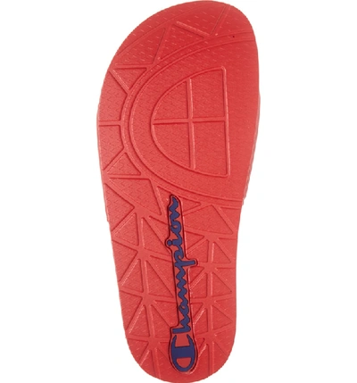 Shop Champion Slide Sandal In Red/ Red