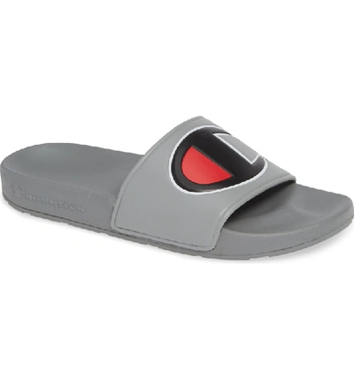 Shop Champion Slide Sandal In Grey/ Grey