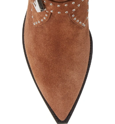 Shop Givenchy Elegant Studs Pointy Toe Boot In Havanna Brown