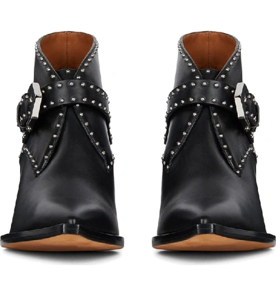 Shop Givenchy Elegant Studs Pointy Toe Boot In Black