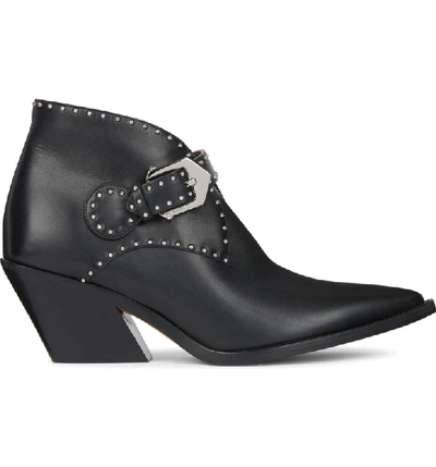 Shop Givenchy Elegant Studs Pointy Toe Boot In Black