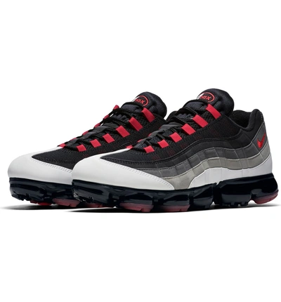 Shop Nike Air Vapormax 95 Sneaker In White/ Red/ Pewter/ Granite