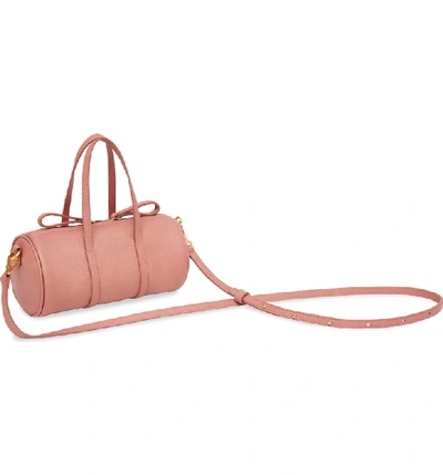 Shop Mansur Gavriel Mini Mini Leather Duffle Bag - Pink In Blush