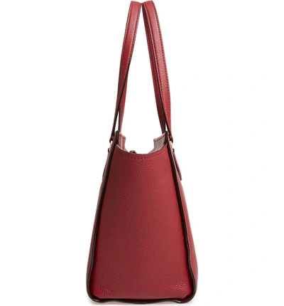 Shop Kate Spade Jackson Street - Hayden Leather Satchel - Red In Fig Jam