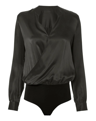 Shop L Agence Marcella Slate Grey Bodysuit