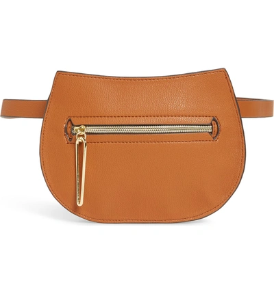 Shop Danielle Nicole Trish Faux Leather Belt Bag - Brown In Tan