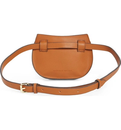 Shop Danielle Nicole Trish Faux Leather Belt Bag - Brown In Tan