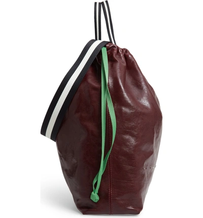 Shop Alexander Wang Wefty Drawstring Bucket Bag - Burgundy In Oxblood