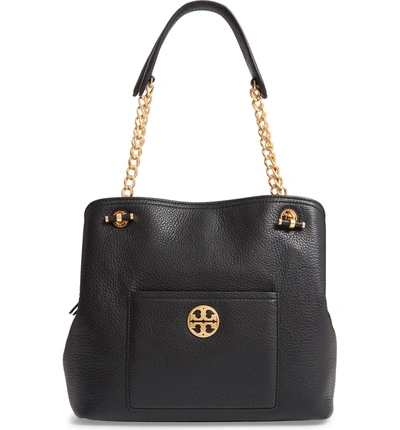 Shop Tory Burch Small Chelsea Leather Tote - Black