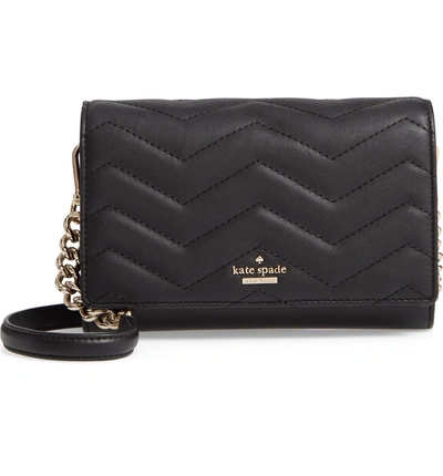 Shop Kate Spade Reese Park - Wyn Quilted Leather Crossbody - Black