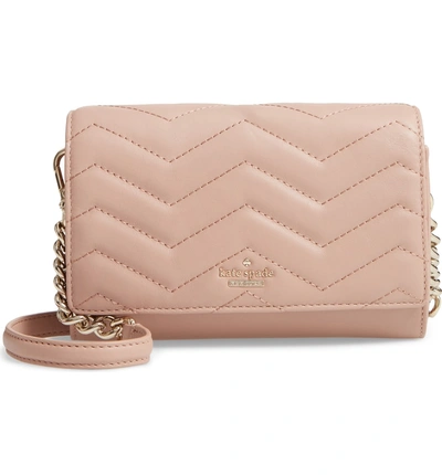 Shop Kate Spade Reese Park – Wyn Quilted Leather Crossbody In Ginger Tea