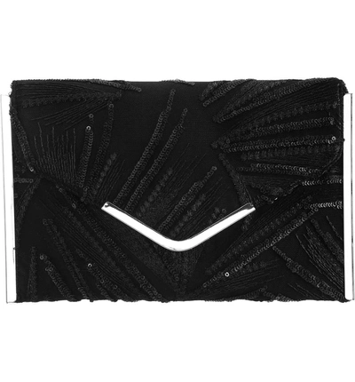 Shop Nina Embroidery Envelope Clutch Bag - Black
