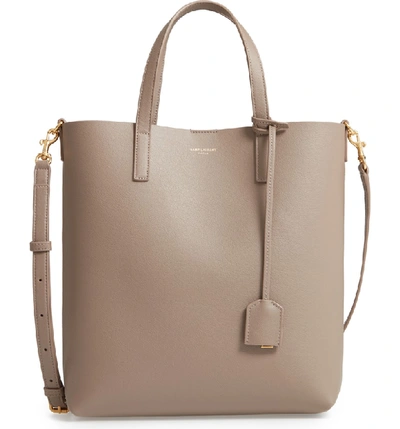 Shop Saint Laurent Toy Shopping Leather Tote - Beige In Mink