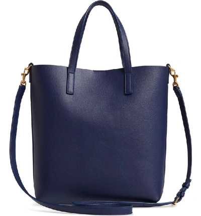 Shop Saint Laurent Toy Shopping Leather Tote In Sapphire