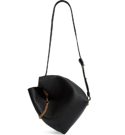 Shop Givenchy Medium Gv Goatskin Bucket Bag - Black