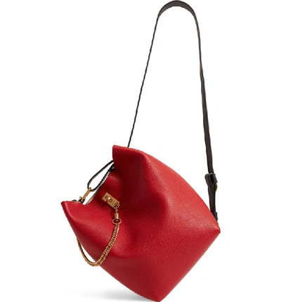 Shop Givenchy Medium Gv Goatskin Bucket Bag - Red In Bright Red