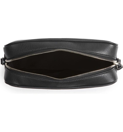 Shop Saint Laurent Small Mono Leather Camera Bag - Black In Nero
