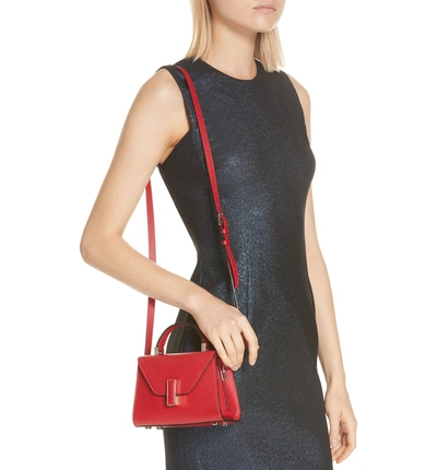 Shop Valextra Iside Mini Top Handle Bag In Red