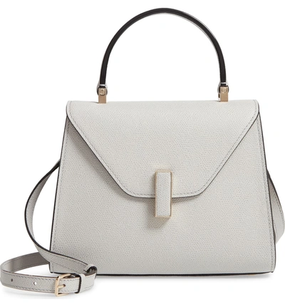 Shop Valextra Iside Mini Top Handle Bag In Ash Grey