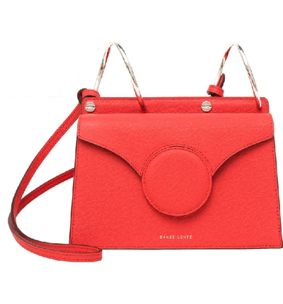 Shop Danse Lente Mini Phoebe Leather Bag - Red In Coral