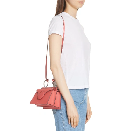 Shop Danse Lente Mini Phoebe Leather Bag - Red In Coral